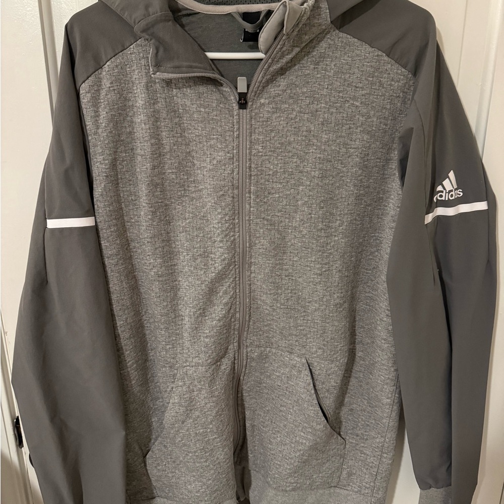 Adidas Men's Two-Tone Gray Windbreaker